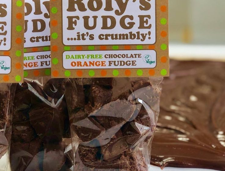 Roly's Fudge dairy-free vegan chocolate orange tenby